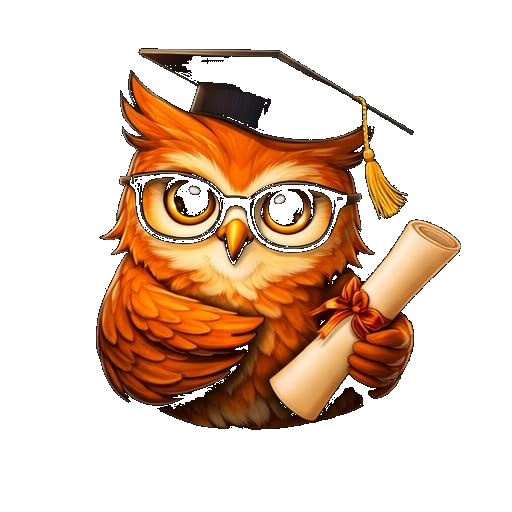 Mascota búho graduada de BibliOWLteca