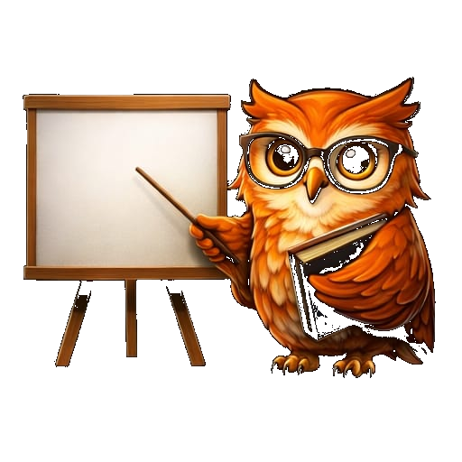Mascota BibliOWLteca enseñando